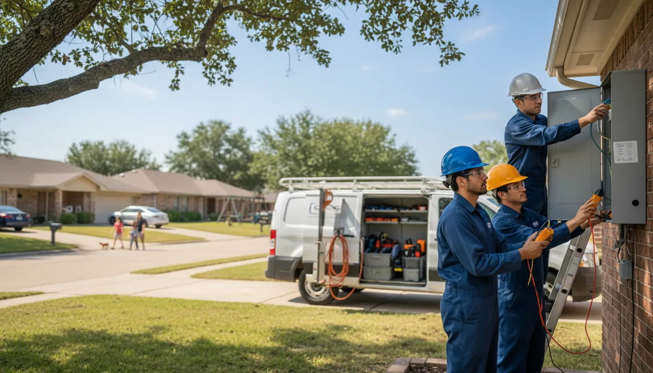 Certified electrician providing emergency electrical services in Lefors, TX